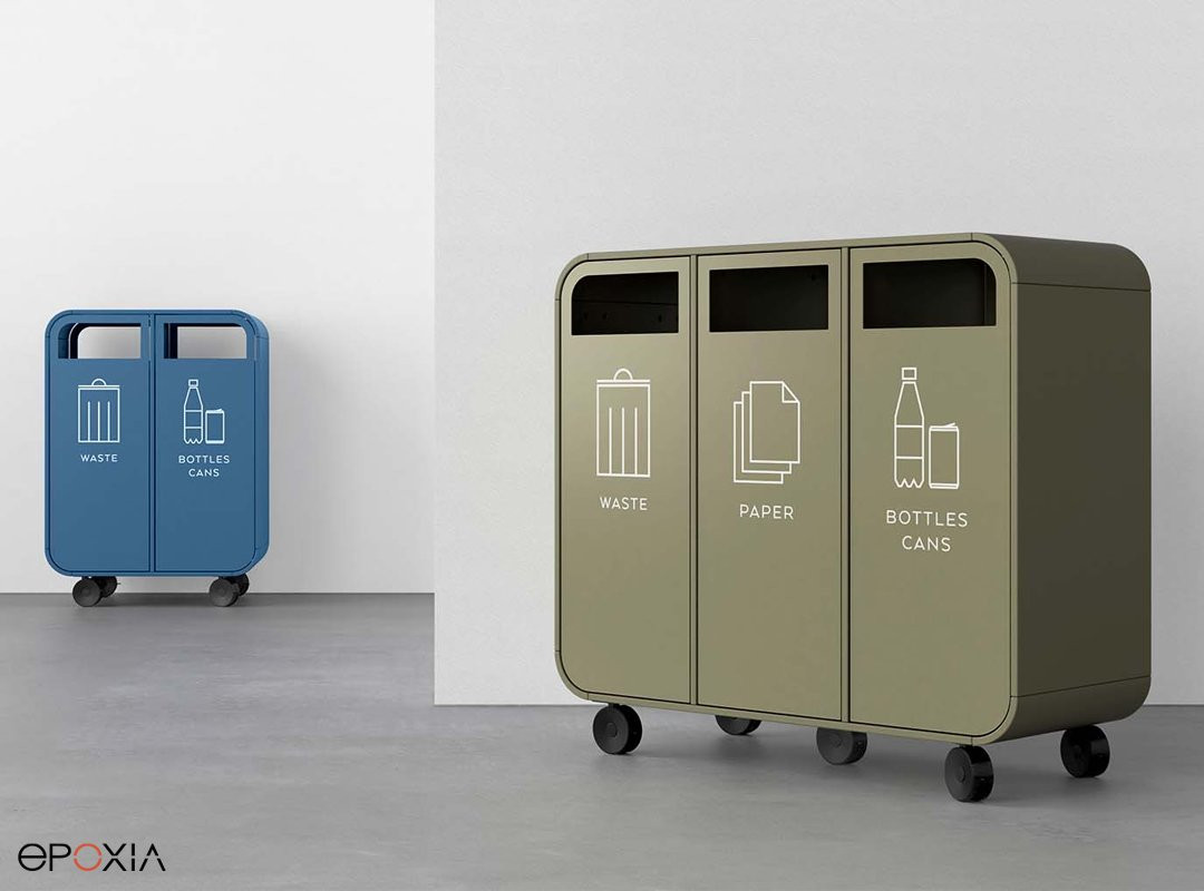 poubelle de recyclage personnalisable Cloud / Nuage de TreCe - Epoxia  Mobilier