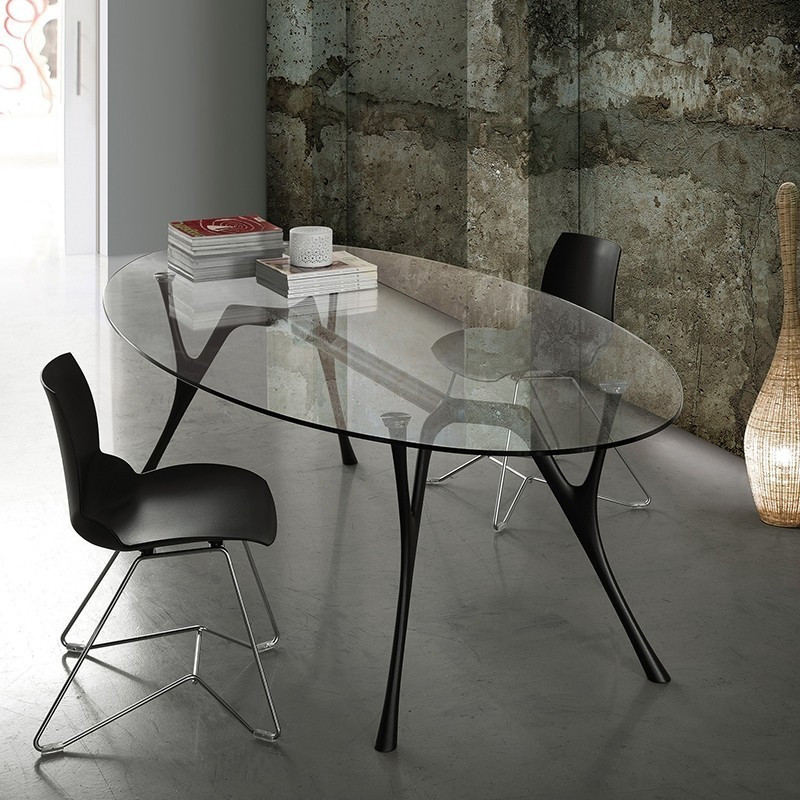 Table de réunion en verre collection Pegaso - Epoxia mobilier