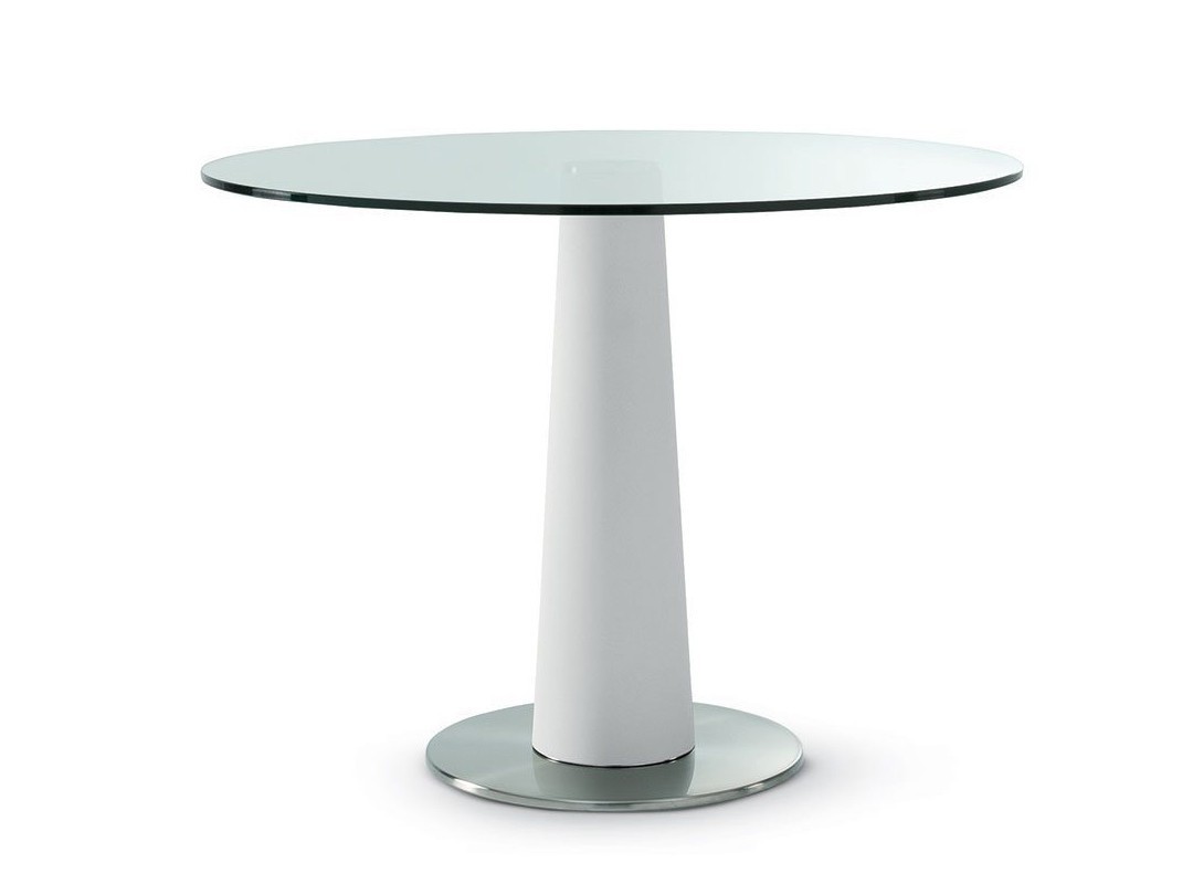 Table ronde en verre Ra FX par Gallotti Radice - Epoxia mobilier