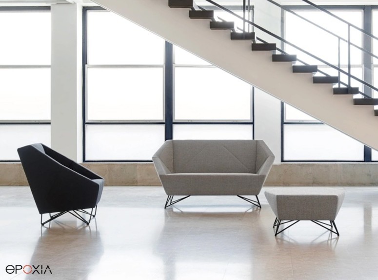 Collection 3angle, canapé, fauteuil et pouf