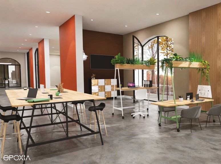 Ensemble des possibilités du mobilier Coworking Alto