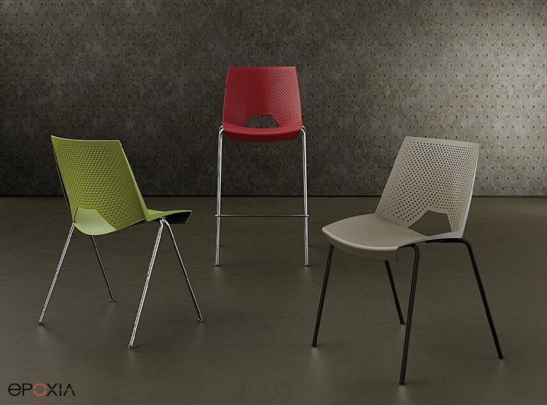 Chaises et tabourets C07 par Columbia