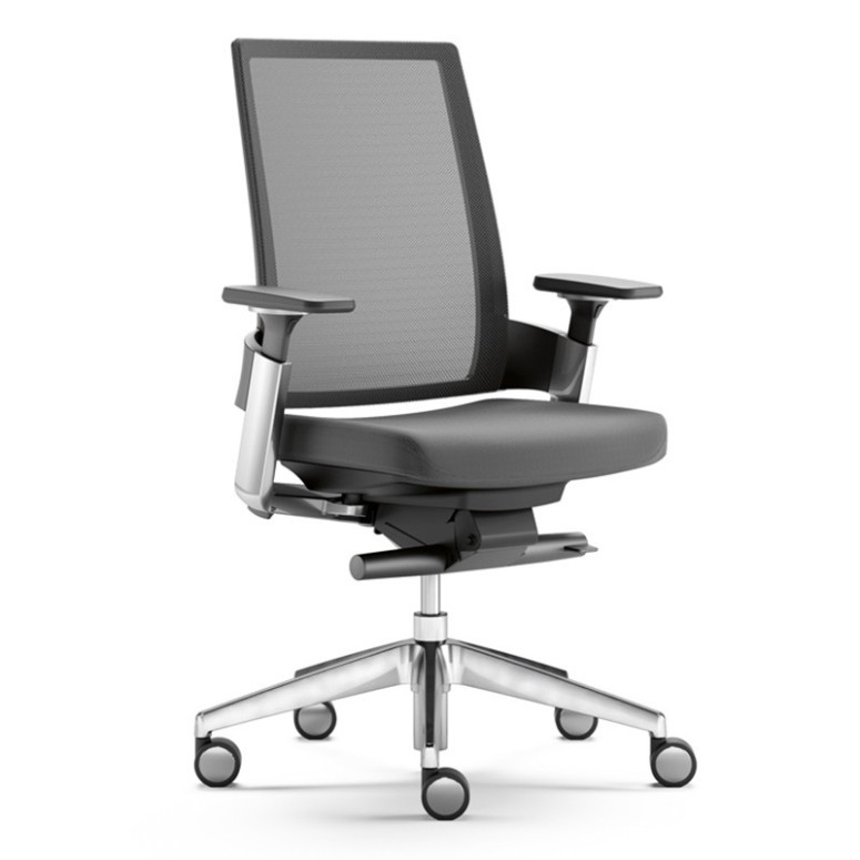 Siège de travail ergonomique 3.60 dossier résille, mécanique synchrone