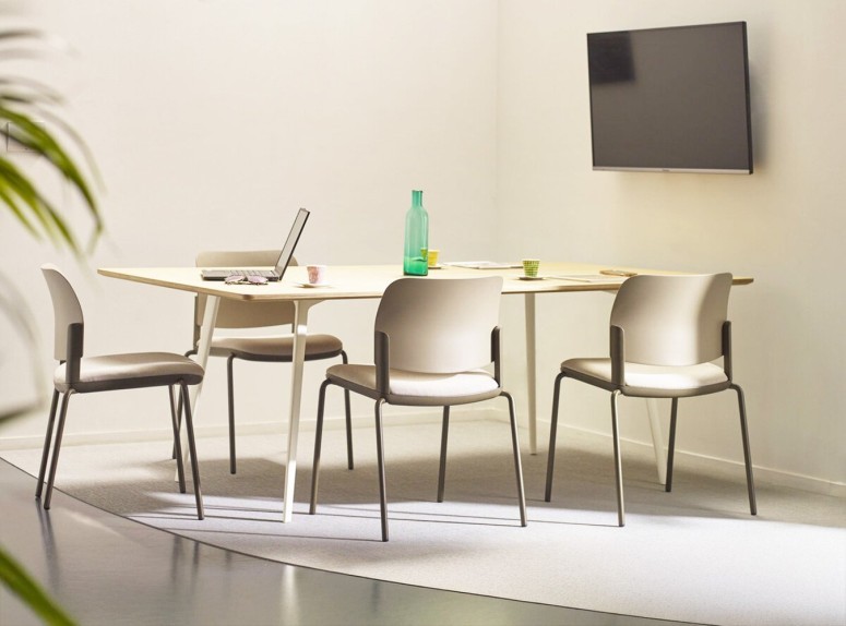 Chaises de réunion Adio avec assise tapissée