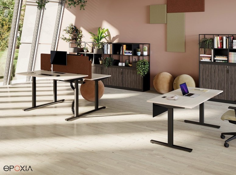 Bureaux bench Adema+ réglables en hauteurs