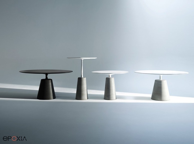 Collection tables en ciment Rock