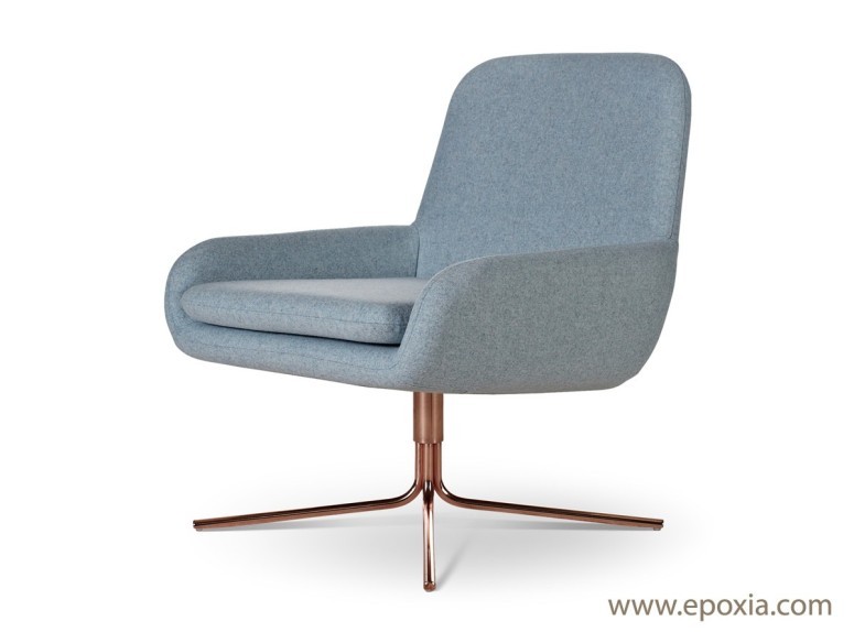 Fauteuil Coco Swivel pieds bronze