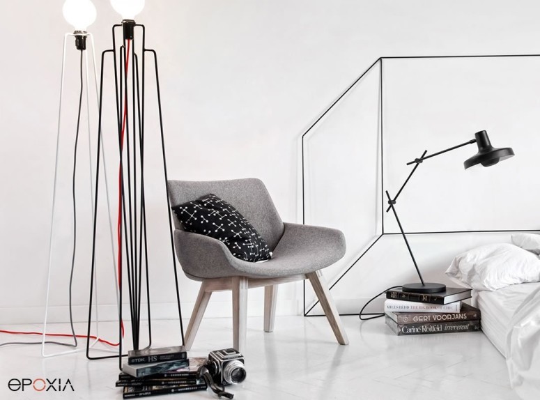 Fauteuil Monk par Prostoria avec 4 pieds bois 