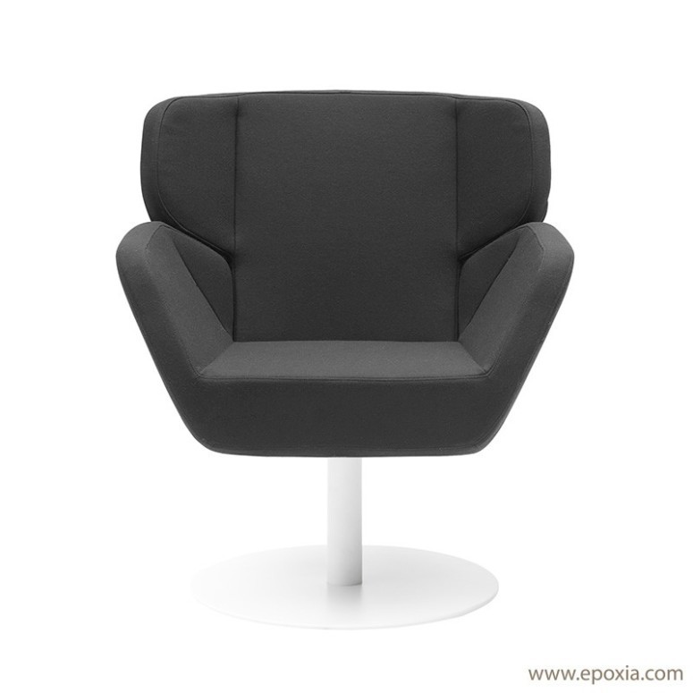 Fauteuil pivotant pied blanc Cosy