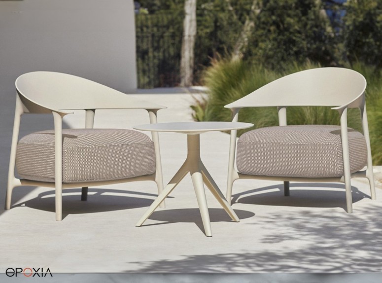 Fauteuil Africa Lounge, structure polypro basic crème