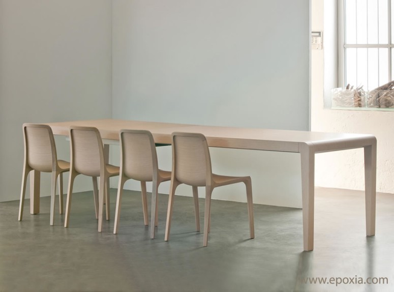 Table extensible Exteso chêne blanchi