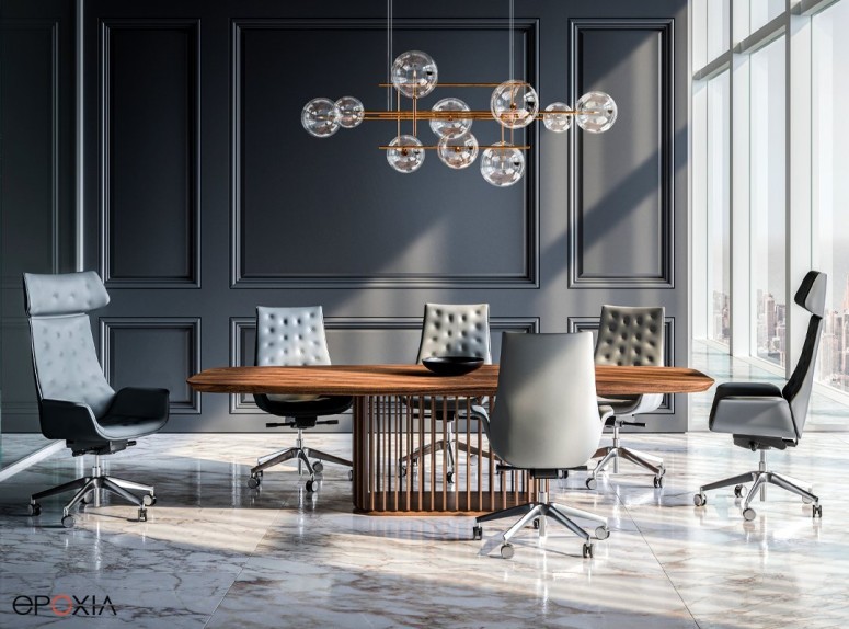 Fauteuils Kriteria en cuir capitonné avec dossier haut ou medium 