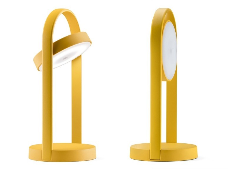 Lampe sur table Giravolta jaune