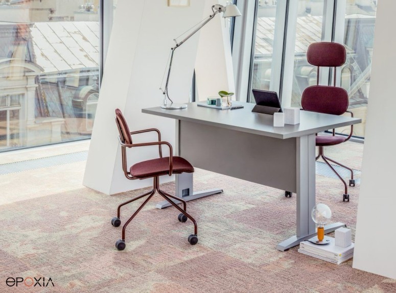 Fauteuils de travail sur roulettes New School, avec et sans têtière