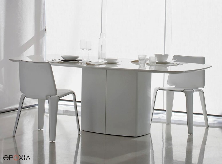 Table de réunion base centrale acier Aero
