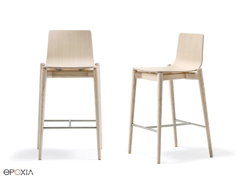 Tabouret bois Malmö par Pedrali