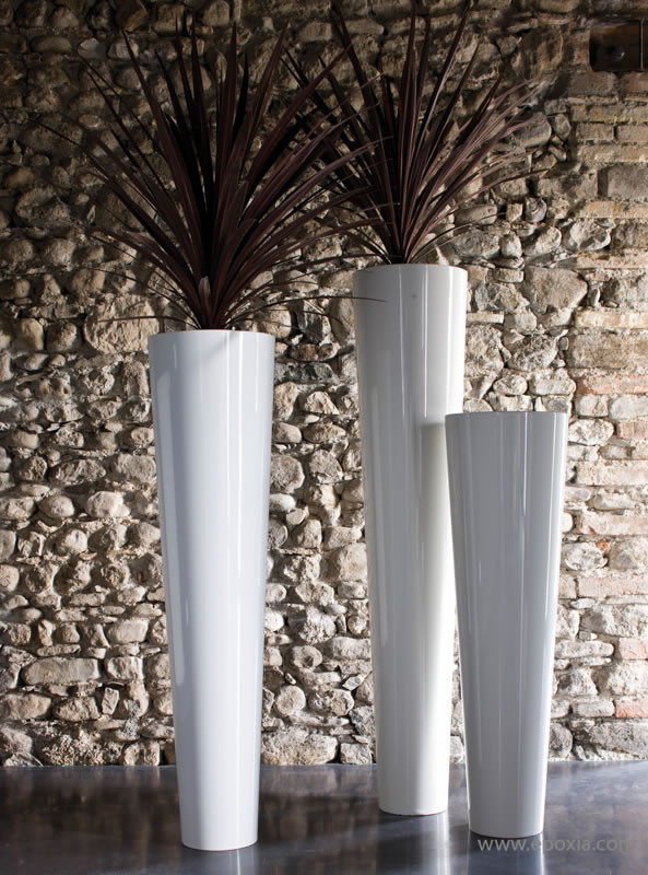 Pots design Narnya laqués blanc