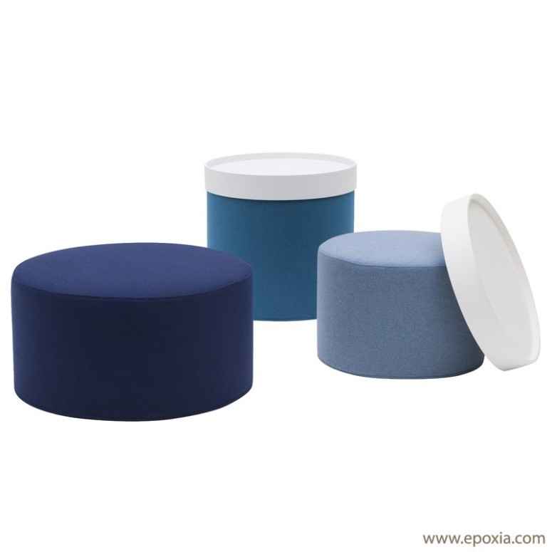 Poufs Drum avec couvercles amovibles