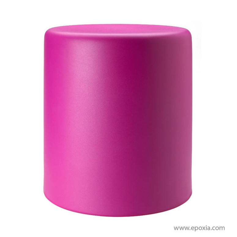 Tabouret bas Wow polypro rose