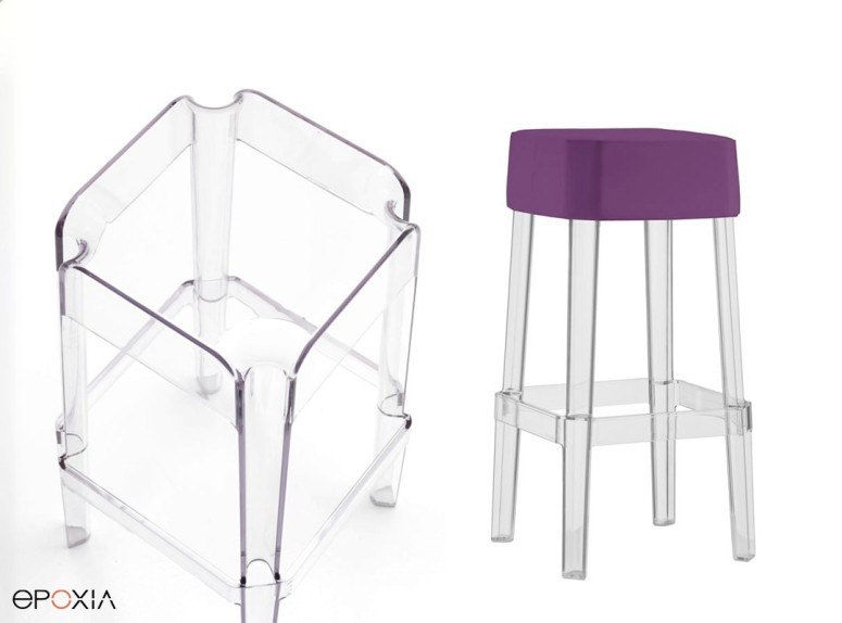 Tabourets Rubik, modèles polypropylène ou revêtement d'assise
