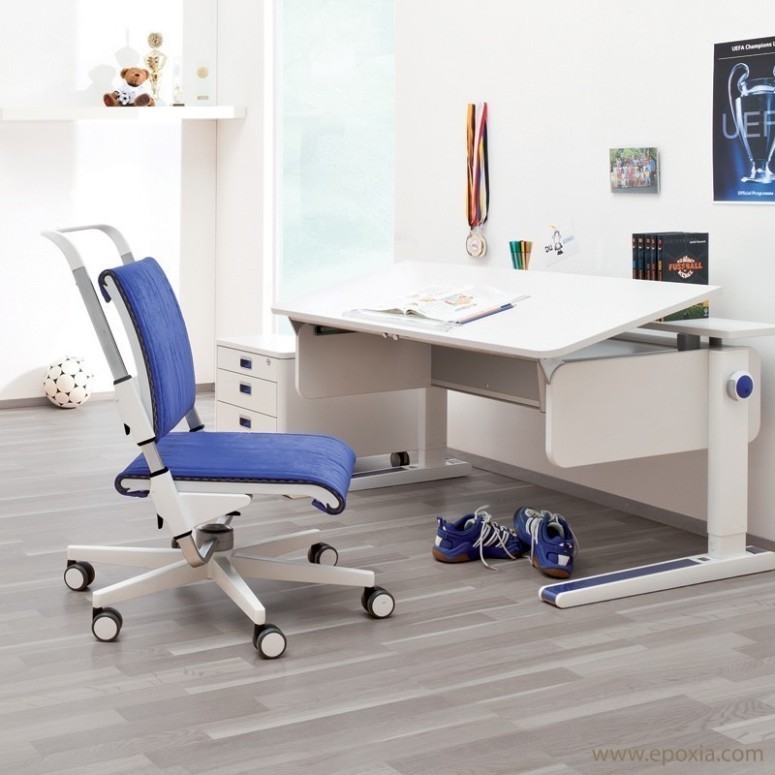 Siège de bureau pour enfant Scooter bleu