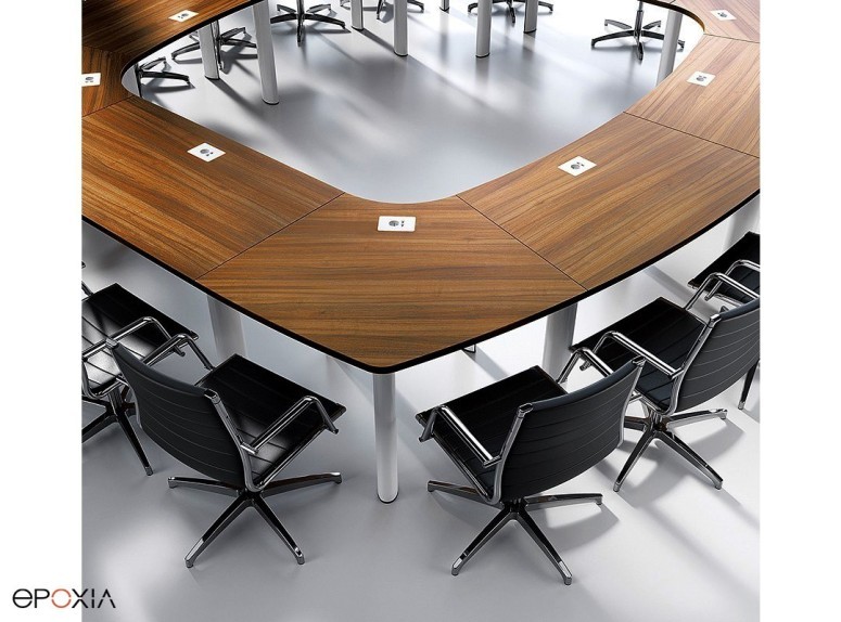 Table modulaire Frégate par Clen, finition Noyer