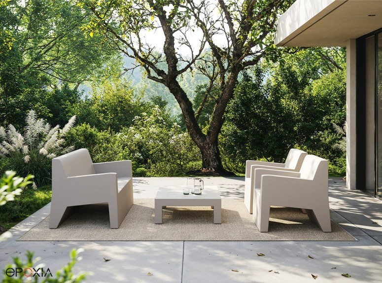 Fauteuils lounge et canapé Jut, sans coussins