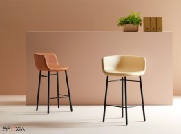 Tabouret revêtu Xoko par Akaba