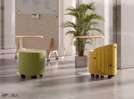 Pouf sur roulettes Rollo