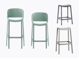 Tabouret de bar outdoor et empilable Dome  