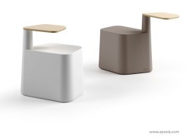 Tabouret avec tablette écritoire Sat