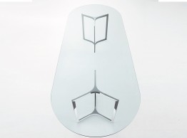 Table de réunion en verre Raj et Raj Light par Gallotti Radice