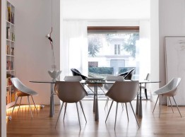 Table en verre LYBRA par Elliott Littman
