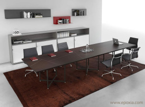 Table de réunion en cuir collection Ibis par Alea