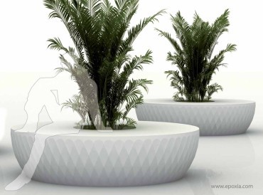 Grand Pot de Fleur Extérieur en Polyéthylène Laqué BLOW Pot 120 Vondom