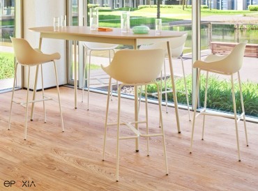 Tabouret de bar Baltic basic, 4 pieds métal
