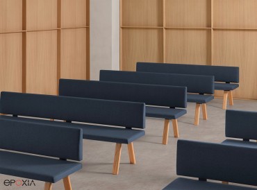 Plania Bench pieds bois avec option dossier
