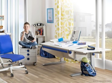 Bureau évolutif Winner pour enfant, avec extension et grand tiroir (en option)