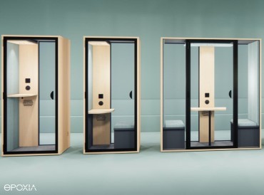 Cabines acoustiques Essentielle 1 et 2 personnes, par Buronomic