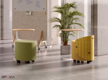 Collection Rollo, poufs ludiques à roulettes