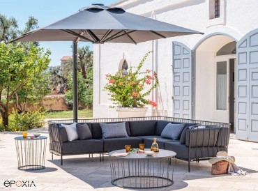 Canapés modulaires outdoor collection Cannolé par Emu