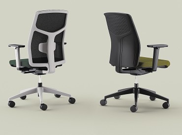 Fauteuils Akila, structure gris clair ou noire