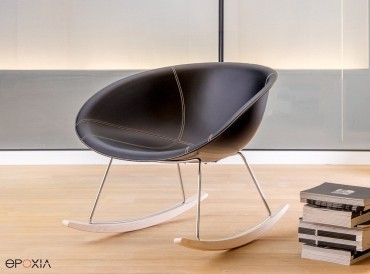 Fauteuil Gliss cuir par Pedrali