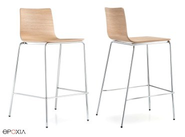 Tabouret empilable Inga 5616, assise bois