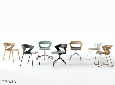 Collection de chaises de collectivité Kicca par Kastel