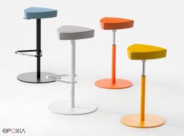 Tabourets de bar réglable en hauteur unicolore Kensho