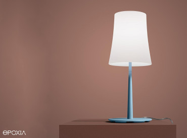 Lampe de table pied bleu Birdie Easy par Foscarini