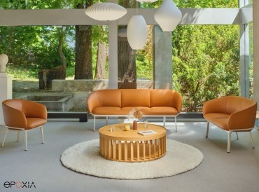 Fauteuils et canapé 3 places collection Grace cuir pleine fleur
