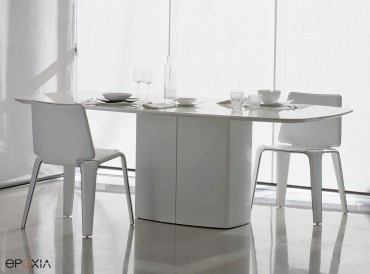 Table de réunion base centrale acier Aero