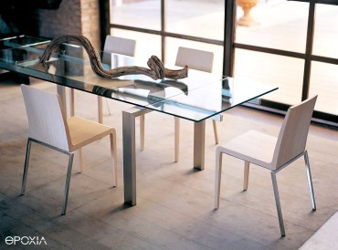 Table de réunion extensible Magic verre satiné